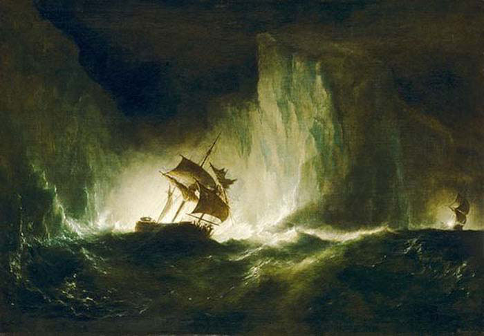 HMS Erebus Passing Through Bergs